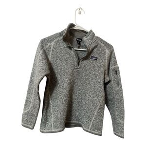 Patagonia Girl's Gray Better Sweater 1/4 Zip Fleece